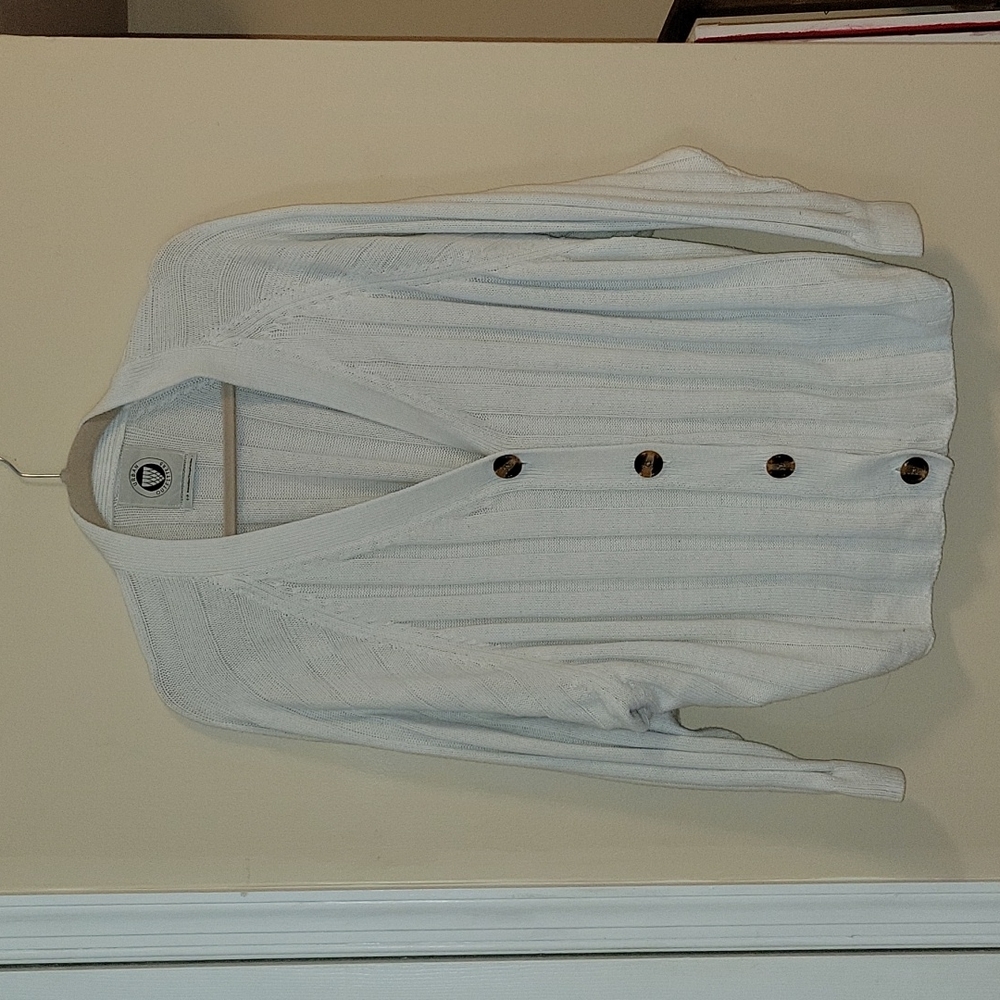 White slouchy sweater